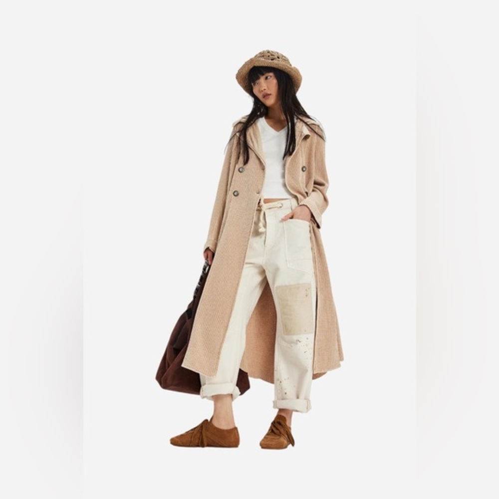 Free People Landon Knit Jacket in Sand